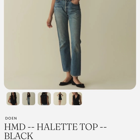 Doen Black Ruffled Blouse - Picture 2 of 2